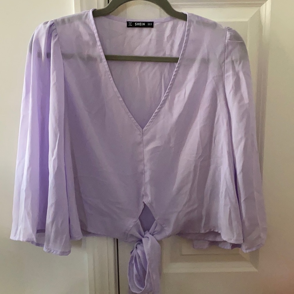 SHEIN purple see through dress top size medium